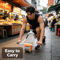 Rodillo de Ejercicio Corporal con Rebote Automático, Equipo de Entrenamiento en Casa para Adultos, Hombres y Mujeres, para Abdomen, Cintura, Quema de Grasa