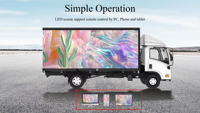 Camion publicitaire mobile extérieur avec écran LED couleur P3.84 P4.8 pour la publicité multimédia et sur camion