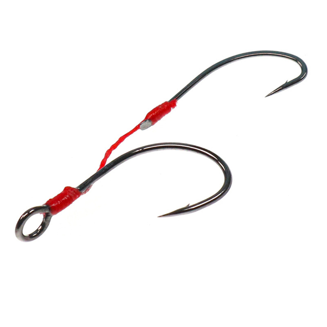 100Pcs/Bag Freshwater High Carbon Steel 6# 8# Fishing Spoon Lure Hook Single Assist Hooks Fishing Assist Hook for Trout Perch