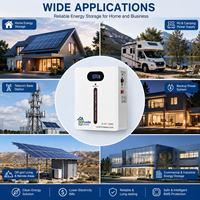 Batterie de stockage solaire domestique murale de type split 25,6 V 200 Ah 5,12 kWh LiFePO4 avec BMS intelligent CAN AC, système de secours hybride pour réseau électrique