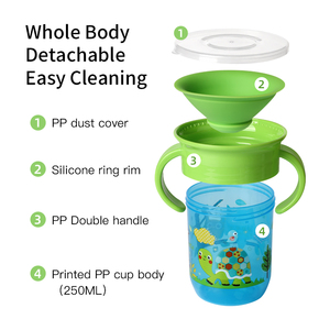 Vente en gros OEM <span class=keywords><strong>Gobelet</strong></span> à boire pour l'entraînement des tout-petits pour bébés et enfants étanche <span class=keywords><strong>avec</strong></span> couvercle - Product Image 5