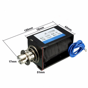 JF-1578B DC24V 5A 12V 8A 15mm Stroke 5kg 50N Force Open Frame Pull Push Electric Solenoid <strong>Electromagnet</strong> - Product Image 2