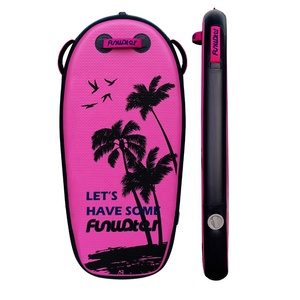 Planche de surf <span class=keywords><strong>gonflable</strong></span> en PVC améliorée planche de natation portable planche à pagaie durable en tissu brossé haute résistance résistant aux rayures - Product Image 1