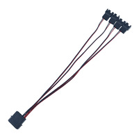 Hub de ventilateurs alimenté par Molex à 4 ports, ports quadruples 3 broches/4 broches pour ventilateurs de refroidissement du processeur