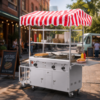 Remolque de Comida Modelo Gas para Puestos Callejeros con Sartenes para Desayunos, Hamburguesas y Perritos Calientes