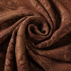 Châle en rayonne jacquard Paisley vintage, vente en gros d'usine, écharpe longue respirante en coton et lin avec franges - Product Image 4