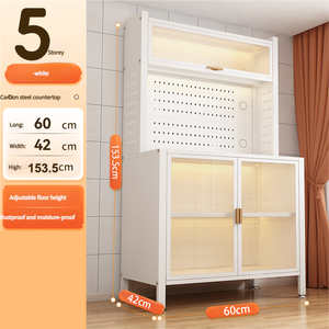 <span class=keywords><strong>Meuble</strong></span> de <span class=keywords><strong>rangement</strong></span> de cuisine multi-niveaux grande capacité, armoire latérale moderne pour baguettes, <span class=keywords><strong>micro</strong></span>-ondes et articles de repas domestiques - Product Image 3