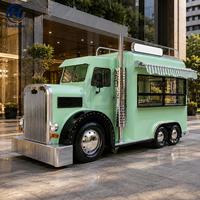 Remorque de concession alimentaire mobile avec trappe pliable et étagères intérieures pour les foires en plein air et la vente de snacks