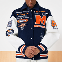 Blouson de baseball streetwear d'hiver personnalisé, épais et chaud, style universitaire, uniformes d'équipe, fournisseur pour commandes en gros et en vrac