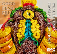 Sculpture artistique 3D personnalisée en résine SMC, crapaud doré, figurine porte-bonheur, statue Feng Shui, décoration de bureau à domicile