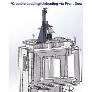 Four électrolytique 1600 °C avec creuset en graphite 8 "ID <span class=keywords><strong>X</strong></span> 15" H - Product Image 3