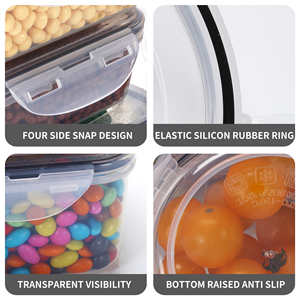24-Piece BPA Free <b>Plastic</b> Airtight Meal Prep <b>Containers</b> Set With Leakproof Lid Microwave Dishwasher and Freezer Safe - Product Image 2