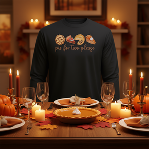 T-shirt à manches longues « Pie For Two Please Thanksgiving Pregnancy Announcement » - Product Image 3