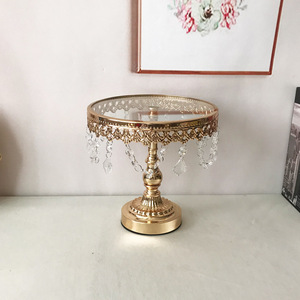 European Metal <strong>Cake</strong> <strong>Stand</strong> Wedding Decoration Pieces Wedding High Foot <strong>Cake</strong> <strong>Stand</strong> Glass Tray Dessert Table Display <strong>Stand</strong> - Product Image 5
