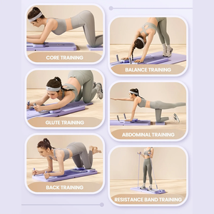 Tablero <span class=keywords><strong>de</strong></span> Fitness Pilates portátil ajustable para el hogar Placa <span class=keywords><strong>de</strong></span> reacondicionamiento abdominal multifuncional para uso en <span class=keywords><strong>estudio</strong></span> y gimnasio - Product Image 2