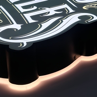 Enseigne lumineuse LED personnalisée DakeSign avec logo visage souriant pour la maison, les fêtes d'anniversaire, la publicité, les décorations d'entreprise, enseigne lumineuse