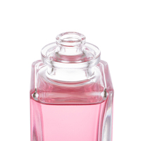 Flacon pulvérisateur en verre transparent de haute qualité 30ml 50ml 100ml, flacon de parfum carré avec bouchon roll-on pour diffuseur et emballage