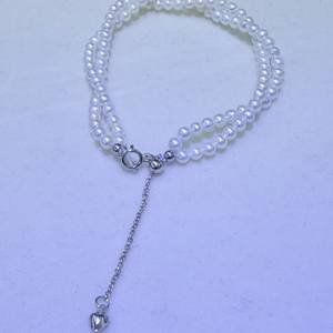 Zhuji Almost Flawless 3-4mm Freshwater Pearl Bracelet <b>Sterling</b> <b>Silver</b> Adjustable Fried Dough Twists Fashion <b>Pendant</b> <b>Necklace</b> - Product Image 1