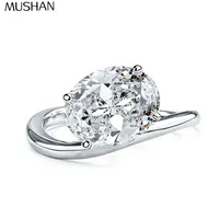 Bague Minimaliste en Argent Sterling 925 Plaqué Or 18K avec Moissanite MuShan, Bijoux de Luxe Brevetés MST pour Amie