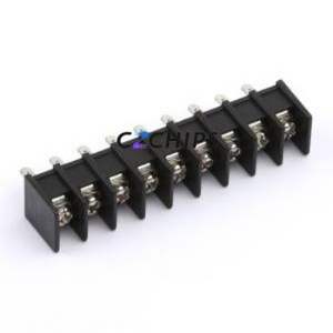 MX25H-7.62-09P-BK01-Cu-S-A Barrier Terminal Block Through hole Component (THT),P=7.62mm Connector Two Sides 7.62mm 1x9P 9P - Product Image 1