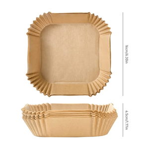 6,3 "100 Uds caja de blíster cuadrada de embalaje para freidora de aire de 3-5qt papel de horno revestimiento de papel de aceite de silicona <span class=keywords><strong>COSORI</strong></span> accesorios de freidora de aire - Product Image 3