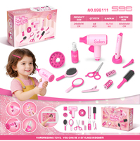 Kit de Salon de Beauté pour Filles, Ensemble de Coiffure, Sèche-Cheveux Jouet, Kit de Jeu de Rôle de Coiffeuse pour Filles