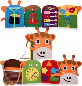 Nuevo Libro de Actividades Sensoriales de Jirafa al por Mayor para Bebés, Libro de Actividades para Niños Pequeños, Juguete Sensorial para Niños Pequeños, Mochila de Jirafa - Product Image 1