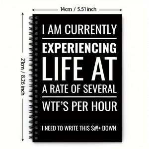 A5 Cahier de notes à spirale drôle avec couverture personnalisée - Product Image 3