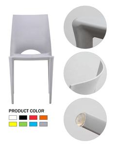 Toplu ev mobilya Modern mutfak restoran Cafe ağır monoblok istiflenebilir Stackable polipropilen Pp plastik yemek sandalyesi - Product Image 3