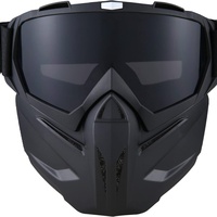 Masque de paintball anti-buée, masque tactique intégral, lunettes détachables pour moto, vélo, ski, masque de paintball