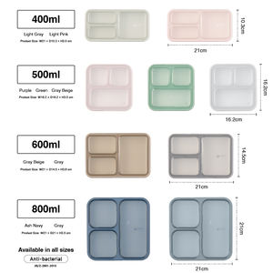 Dishwasher-Safe Home Portable Microwave Leakproof <b>Plastic</b> Bento <b>Lunch</b> <b>Box</b> For School Use - Product Image 6