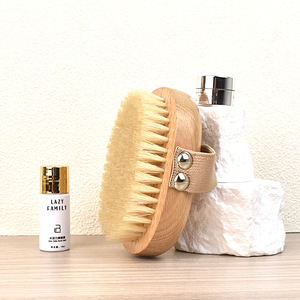 Cepillo de baño ecológico de madera de haya, cerdas de jabalí ovaladas, patas de mano, limpieza en seco, cepillo de baño de Sisal transfronterizo con bolsa - Product Image 2