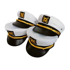 निर्माताओं लंबी-अवधि थोक क्लासिक सफेद कप्तान टोपी नौका की बिक्री नौसेना टोपी