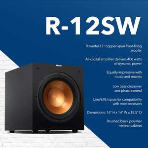 Subwoofer Klipsch R-12SW de 12 Pulgadas y 400 Watts para Cine en Casa - Product Image 1