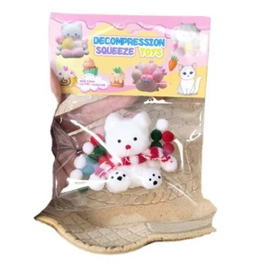 ของเล่นบีบลดความเครียดรูปสุนัขสไตล์คริสต์มาสแบบขายส่ง Taba Squishy บีบแล้วคืนรูปช้าๆ น่ารัก ทำจาก TPR การ์ตูนสัตว์ - Product Image 1