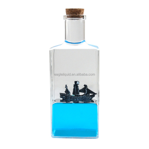 <span class=keywords><strong>Bouteille</strong></span> flottante décorative, très vendue, pour tableau de bord de voiture, décompression, avec liquide en forme de goutte d'huile et de navire de croisière - Product Image 2