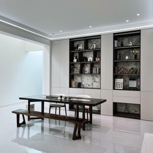 Gabinete de almacenamiento de madera de diseño moderno, estantería de pared <span class=keywords><strong>populares</strong></span> para sala de estar, estanterías de Panel baratas para uso de <span class=keywords><strong>biblioteca</strong></span> en el hogar - Product Image 2