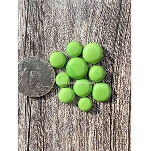 Impresionante juego redondo de Rosarita verde, piedras preciosas sueltas para hacer joyas, anillos personalizados, pendientes, colgantes y creativos - Product Image 3