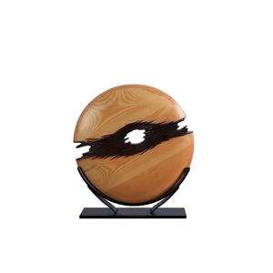 Oeuvre d'art abstraite sculptée art moderne sculpture <span class=keywords><strong>en</strong></span> <span class=keywords><strong>bois</strong></span> fibre de verre personnalisée <span class=keywords><strong>en</strong></span> <span class=keywords><strong>bois</strong></span> artisanat résine artisanat hôtel décor maison - Product Image 2