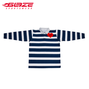 Sublimación <span class=keywords><strong>Inglaterra</strong></span> manga larga personalizada rayas <span class=keywords><strong>Rugby</strong></span> Polo al por mayor - Product Image 3