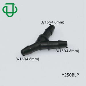 JU Small 3/16 "4.8mm spinato Y Branch 3 vie Wye Tube Connector raccordo per tubo flessibile dell'aria in plastica - Product Image 2