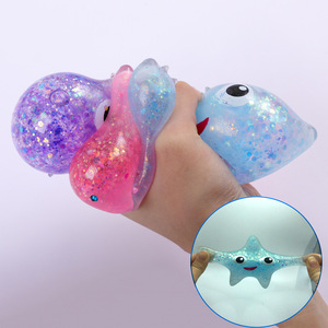 Most Popular TPR Glitter Maltose Animal Starfish Shape Hand Exercise <b>Squeeze</b> Stress Relieve Squishy Toys for Kids and Adults - Product Image 2