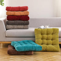 Coussin de sol tissé ignifuge lavable de haute qualité, coussin de siège carré doux pour chaise, coussin de sol