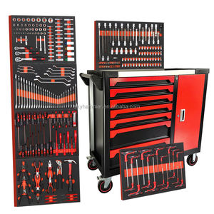 7 दराज रोलर कैबिनेट उपकरण ट्रॉली साइड सिंगल डोर कैबिनेट और 284 पीसी उपकरण भारी शुल्क औद्योगिक स्टील गैरेज कार्यशाला - Product Image 1