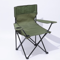 Chaise de pêche multifonctionnelle pliable en acier noir de haute qualité pour l'extérieur, plage