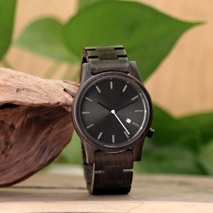 Brown <strong>Men</strong> Life Waterproof <strong>Watch</strong> Hot Sale Luxury Brand OEM Auto Date <strong>Wooden</strong> <strong>Watches</strong> - Product Image 6