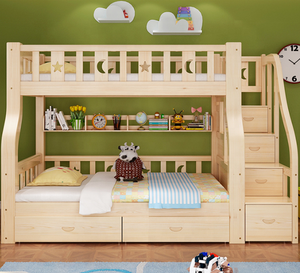 Cama litera infantil de madera maciza para dormitorio familiar, económica y asequible, venta directa de fábrica - Product Image 1