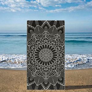 Serviette de plage en microfibre personnalisée par sublimation, super absorbante, anti-sable, séchage rapide, douce, en suède, pour la natation et les voyages - Product Image 2