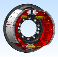 Frein arrière à double goupille à changement rapide en fonte ductile usiné CNC série MAN 410x220 pour essieux de tracteur composites