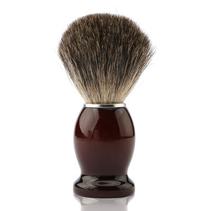 Badge manuel avec manche en bois D812, emballage personnalisé, brosse de rasage classique et humide, pour Salon professionnel, pour hommes - Product Image 1